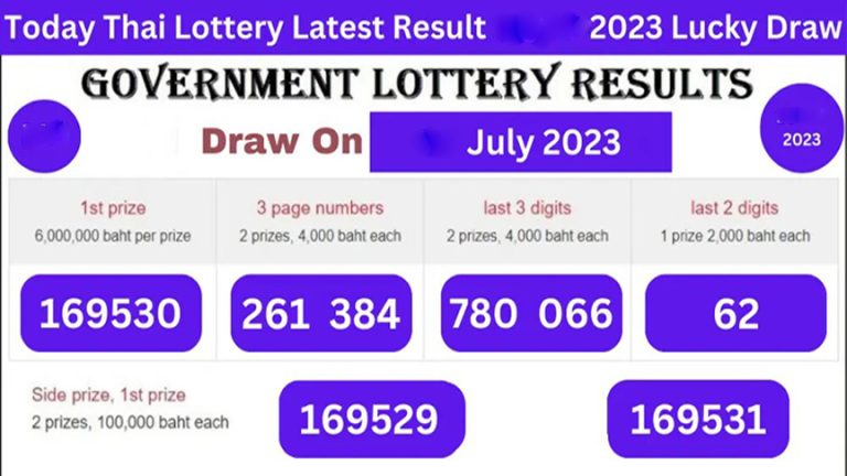 Thailand Lottery Result Today Live Winner – Thai Lotto